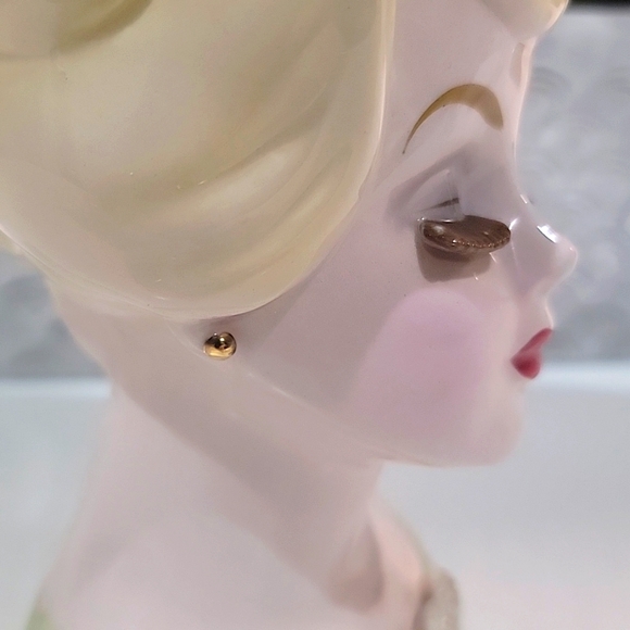 Lady Head Vase Vintage Velco 10758 Japan - Picture 7 of 10